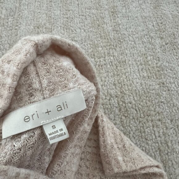 Anthropologie Eri + Ali Waffle Knit Ruffle Top S - Picture 2 of 10